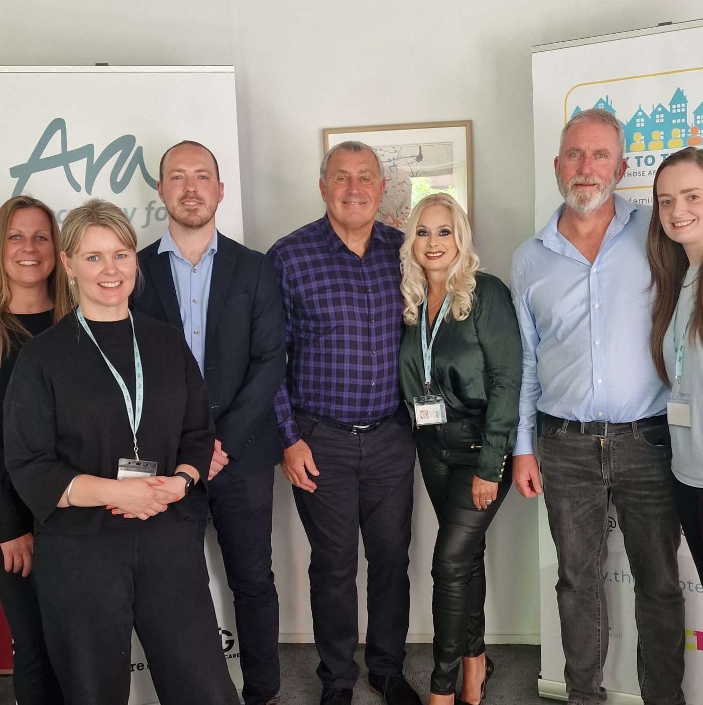 The Six To Ten project team with Peter Shilton and Steph Shilton